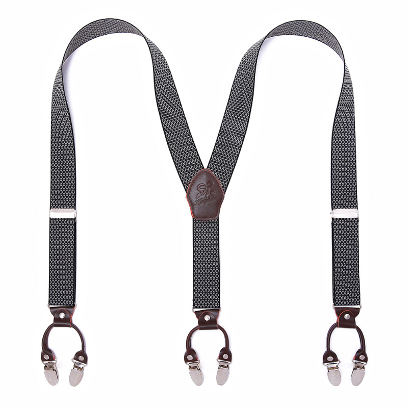 Határokon átnyúló ellátású bőr férfi pántos, erős felnőtt Y alakú öltöny, brit hatkapcsos nadrágtartó, nagykereskedelem