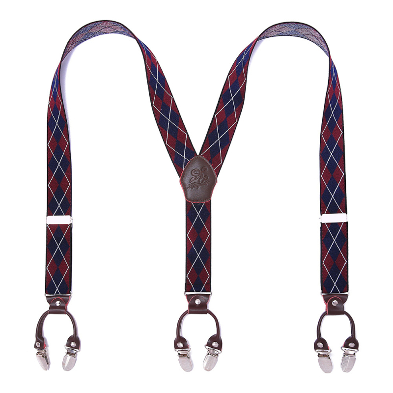 Határokon átnyúló ellátású bőr férfi pántos, erős felnőtt Y alakú öltöny, brit hatkapcsos nadrágtartó, nagykereskedelem