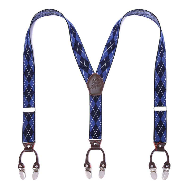 Határokon átnyúló ellátású bőr férfi pántos, erős felnőtt Y alakú öltöny, brit hatkapcsos nadrágtartó, nagykereskedelem