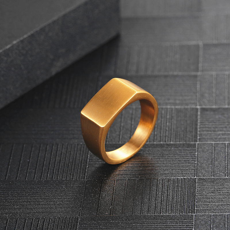 Trendi hip-hop matt sima titán acél gyűrű személyiség európai és amerikai egyszerű sokoldalú rozsdamentes acél férfi és női gyűrű kézékszer