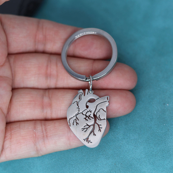 Μόδα νέο μενταγιόν καρδιά από ανοξείδωτο ατσάλι, νέο μπρελόκ