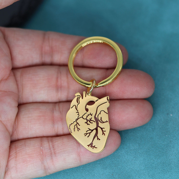 Μόδα νέο μενταγιόν καρδιά από ανοξείδωτο ατσάλι, νέο μπρελόκ