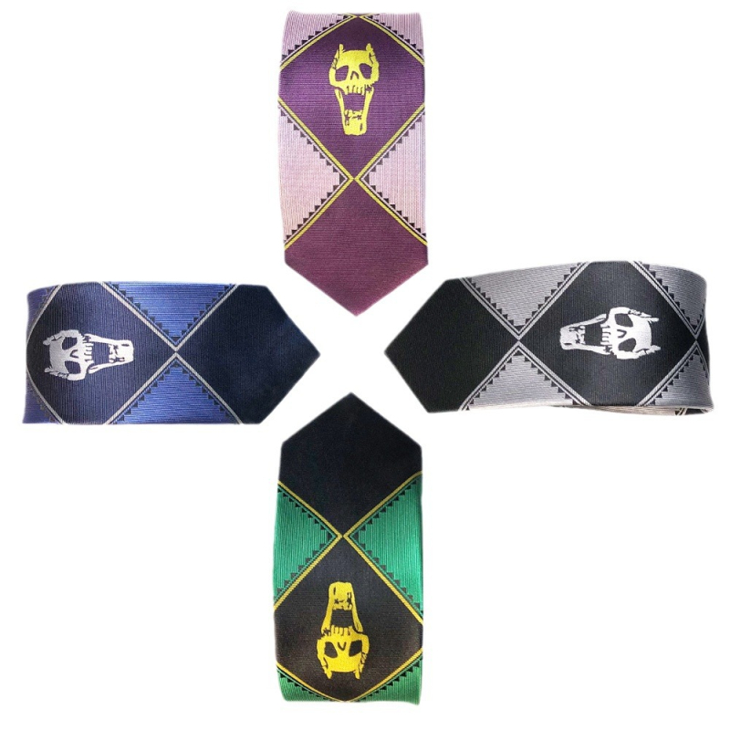 Koponya nyakkendő japán kiadás JOJO Kira Yoshio JK Anime Zipper kézjáték Csodálatos kaland Karácsony Halloween