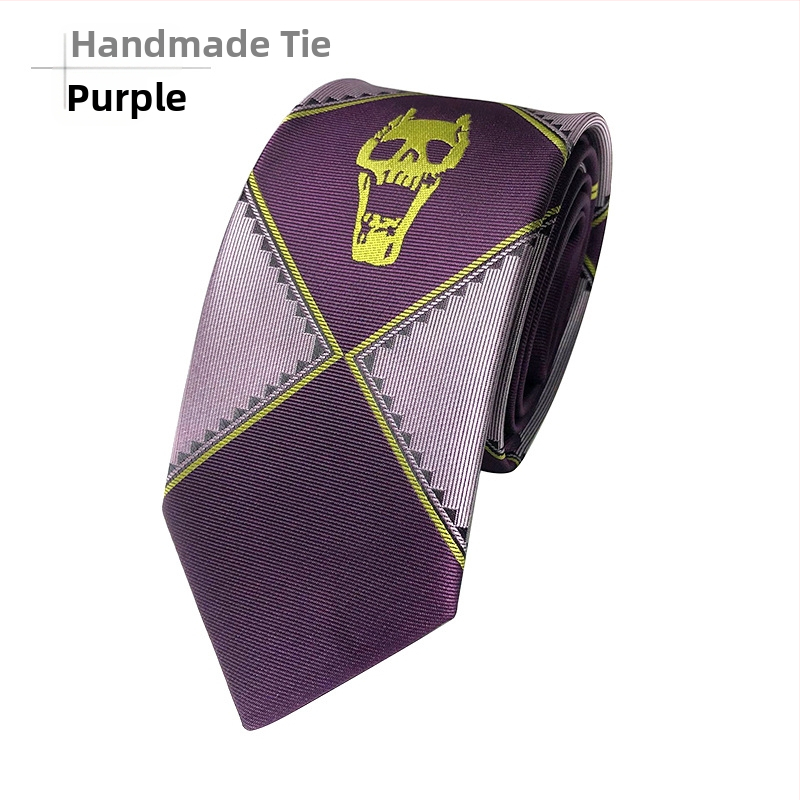 Koponya nyakkendő japán kiadás JOJO Kira Yoshio JK Anime Zipper kézjáték Csodálatos kaland Karácsony Halloween