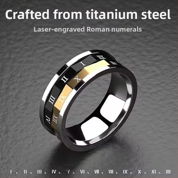 Határokon átnyúló népszerű gyűrű férfiaknak, személyre szabott, nem fakuló mutatóujjgyűrű férfiaknak, egyetlen prémium kategóriás, forgó, niche rozsdamentes acél gyűrű
