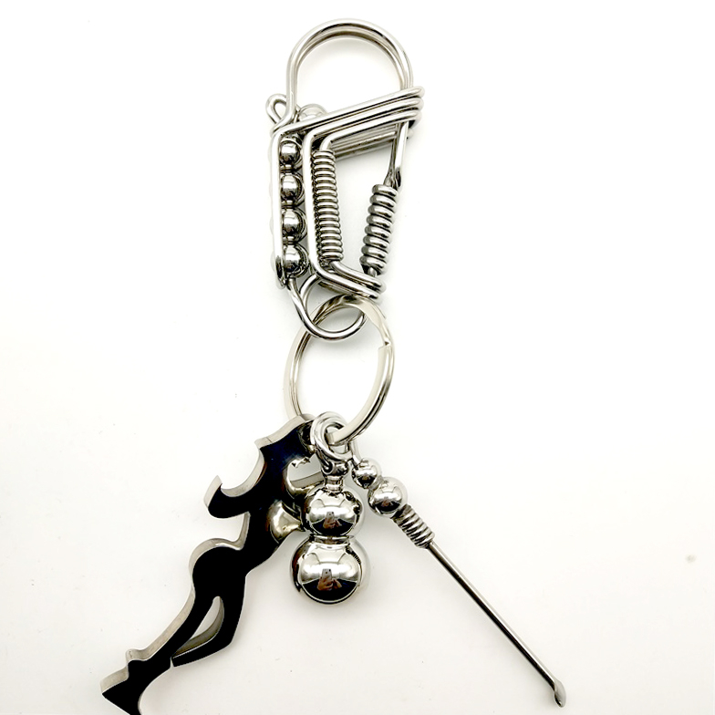 304 rozsdamentes acél kulcstartó férfi madár kézzel készített barkács személyiség testreszabott tartós derékra akasztható autólánc 2025 új