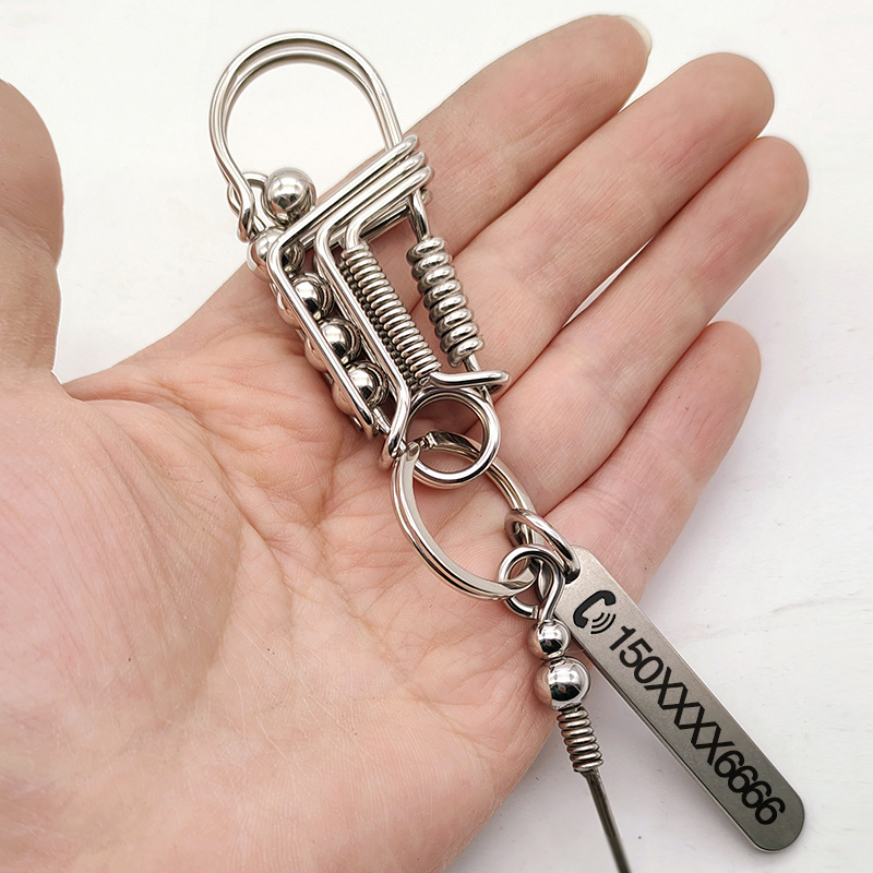 304 rozsdamentes acél kulcstartó férfi madár kézzel készített barkács személyiség testreszabott tartós derékra akasztható autólánc 2025 új
