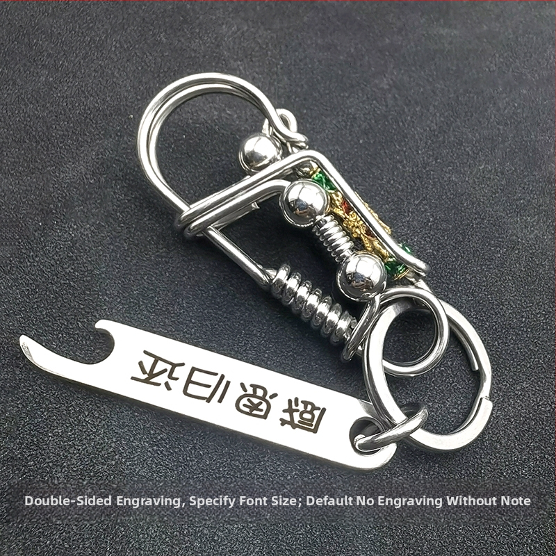 304 rozsdamentes acél kulcstartó férfi madár kézzel készített barkács személyiség testreszabott tartós derékra akasztható autólánc 2025 új