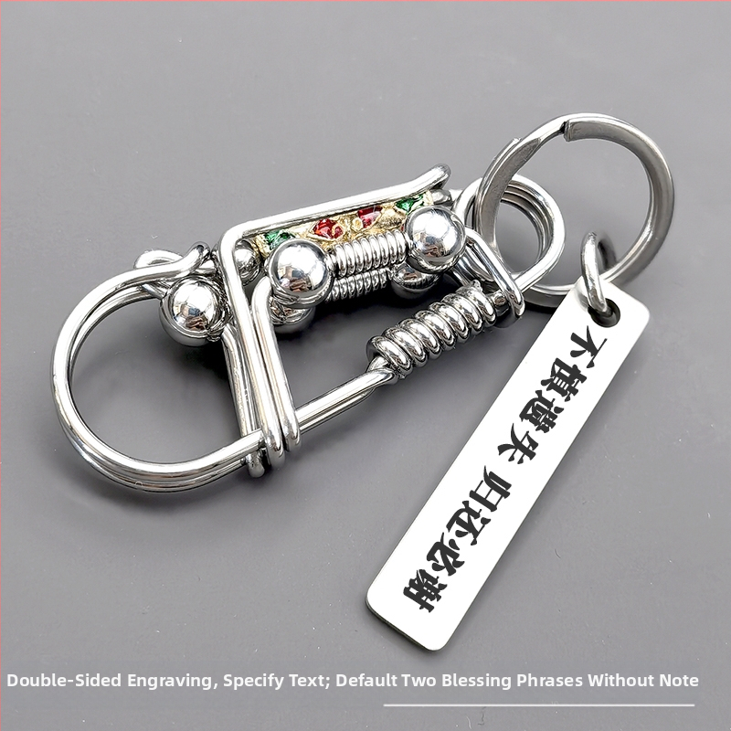 304 rozsdamentes acél kulcstartó férfi madár kézzel készített barkács személyiség testreszabott tartós derékra akasztható autólánc 2025 új