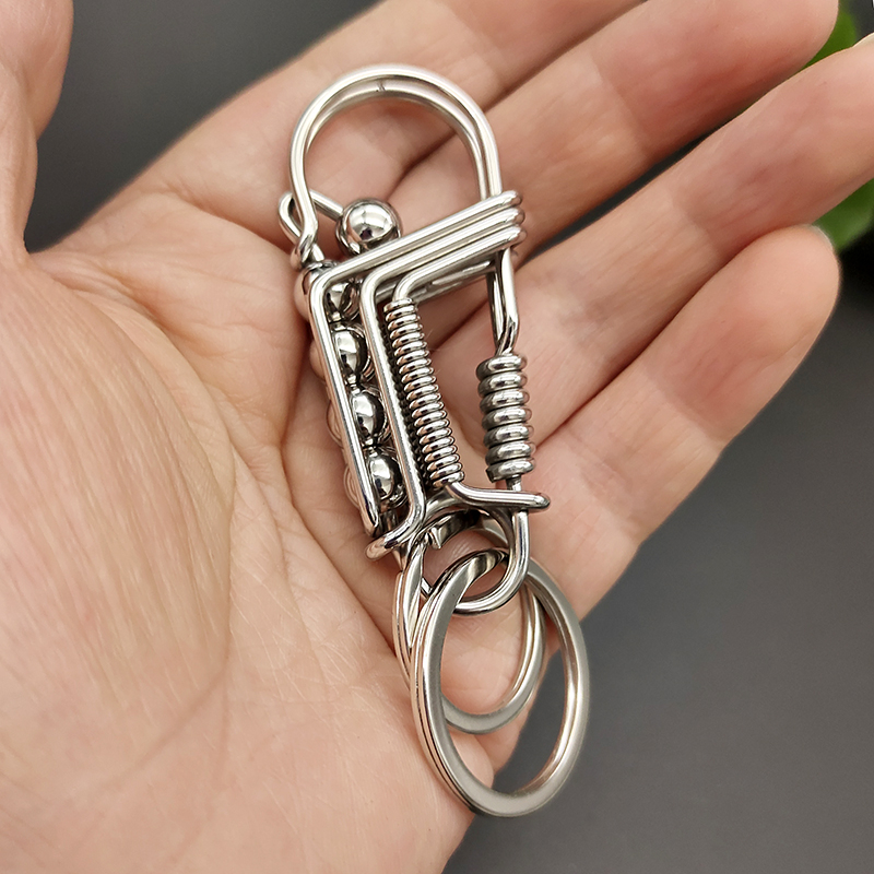 304 rozsdamentes acél kulcstartó férfi madár kézzel készített barkács személyiség testreszabott tartós derékra akasztható autólánc 2025 új