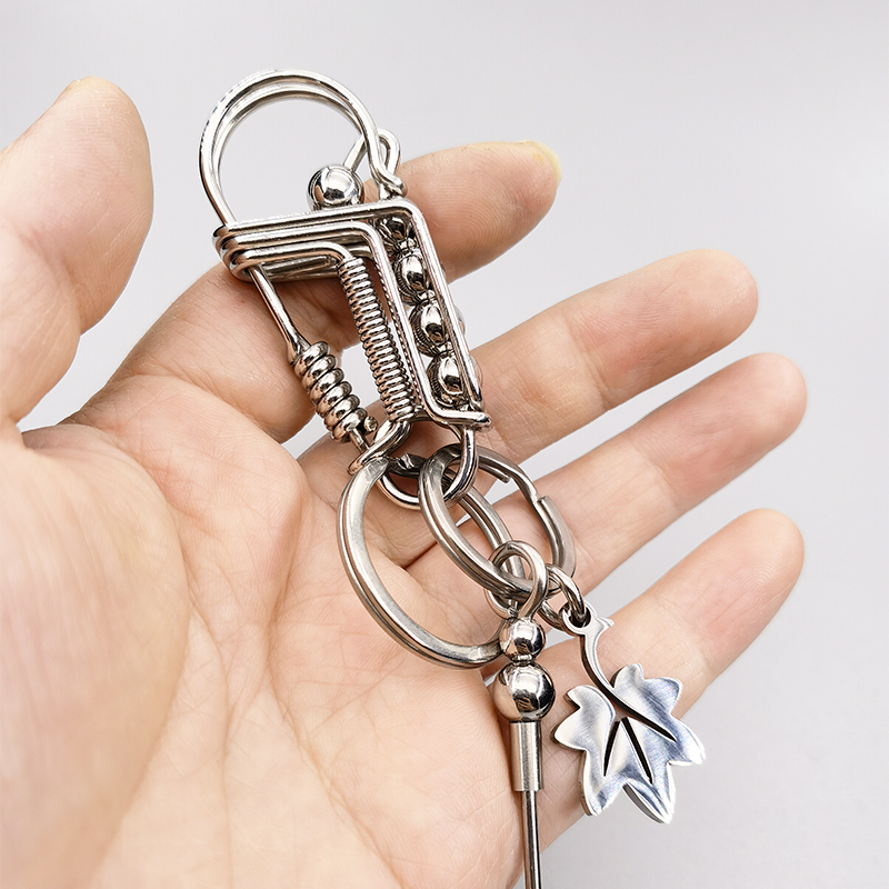 304 rozsdamentes acél kulcstartó férfi madár kézzel készített barkács személyiség testreszabott tartós derékra akasztható autólánc 2025 új