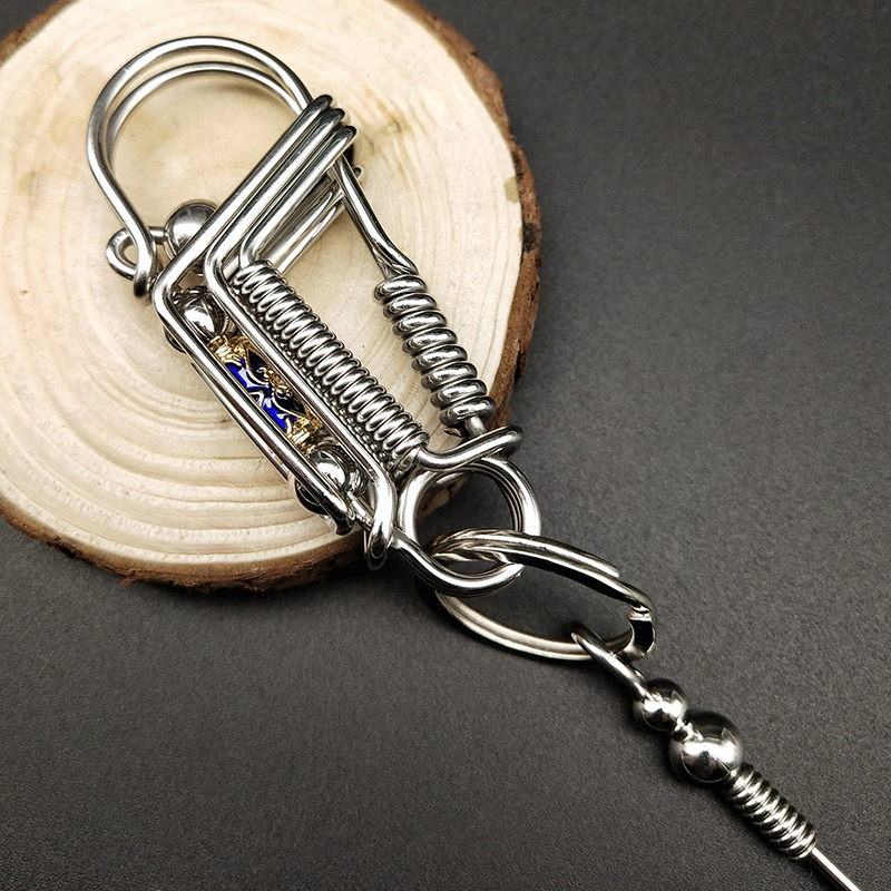 304 rozsdamentes acél kulcstartó férfi madár kézzel készített barkács személyiség testreszabott tartós derékra akasztható autólánc 2025 új