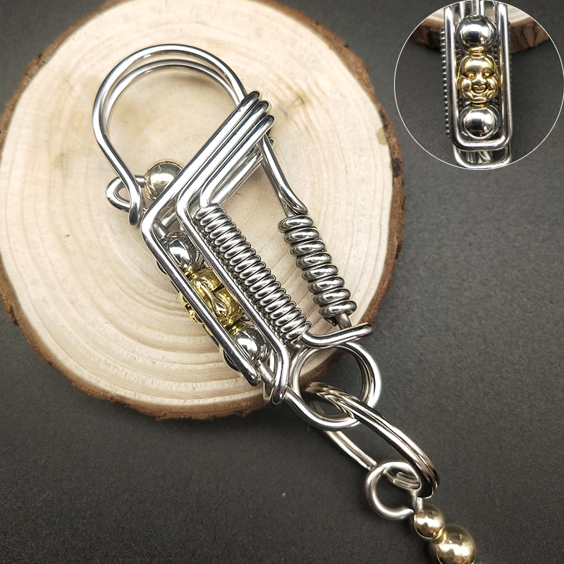 304 rozsdamentes acél kulcstartó férfi madár kézzel készített barkács személyiség testreszabott tartós derékra akasztható autólánc 2025 új