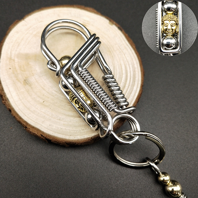 304 rozsdamentes acél kulcstartó férfi madár kézzel készített barkács személyiség testreszabott tartós derékra akasztható autólánc 2025 új
