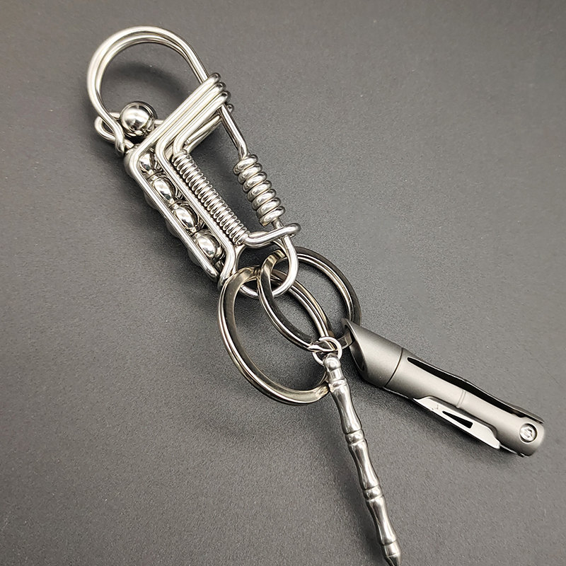 304 rozsdamentes acél kulcstartó férfi madár kézzel készített barkács személyiség testreszabott tartós derékra akasztható autólánc 2025 új