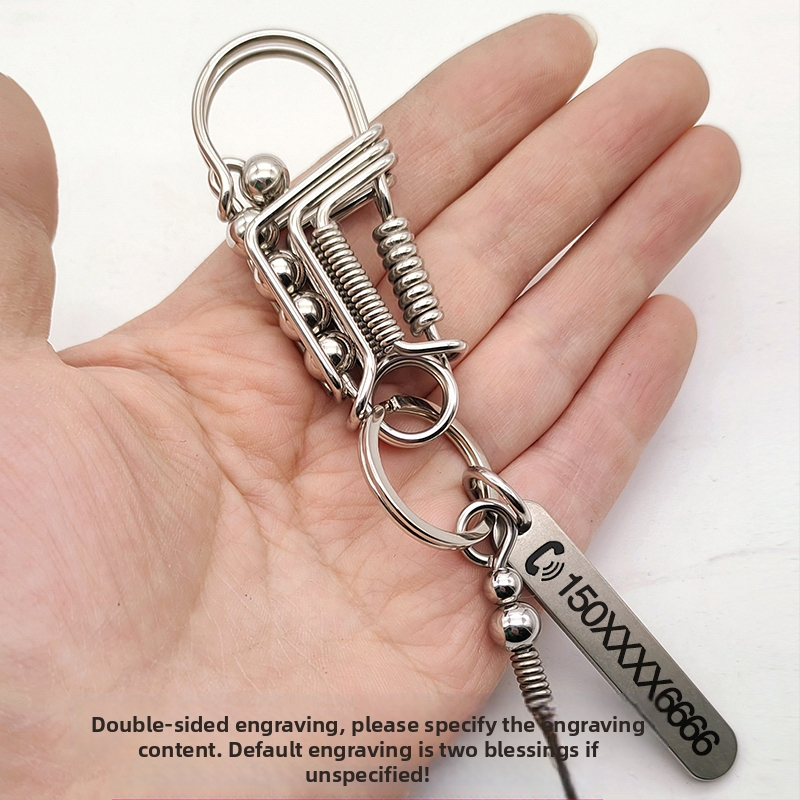 304 rozsdamentes acél kulcstartó férfi madár kézzel készített barkács személyiség testreszabott tartós derékra akasztható autólánc 2025 új