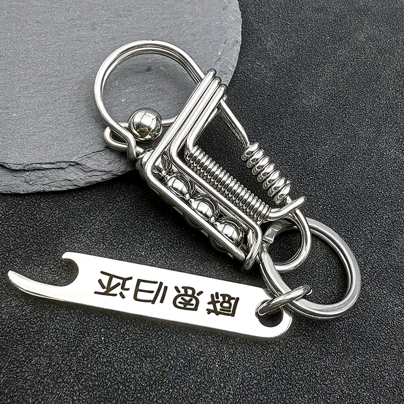 304 rozsdamentes acél kulcstartó férfi madár kézzel készített barkács személyiség testreszabott tartós derékra akasztható autólánc 2025 új