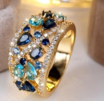 Határokon átnyúló kívánság európai és amerikai robbanások kerek üreges, kiváló minőségű textúrájú gyűrű egyedi személyiségű luxus divatos sokoldalú gyűrű