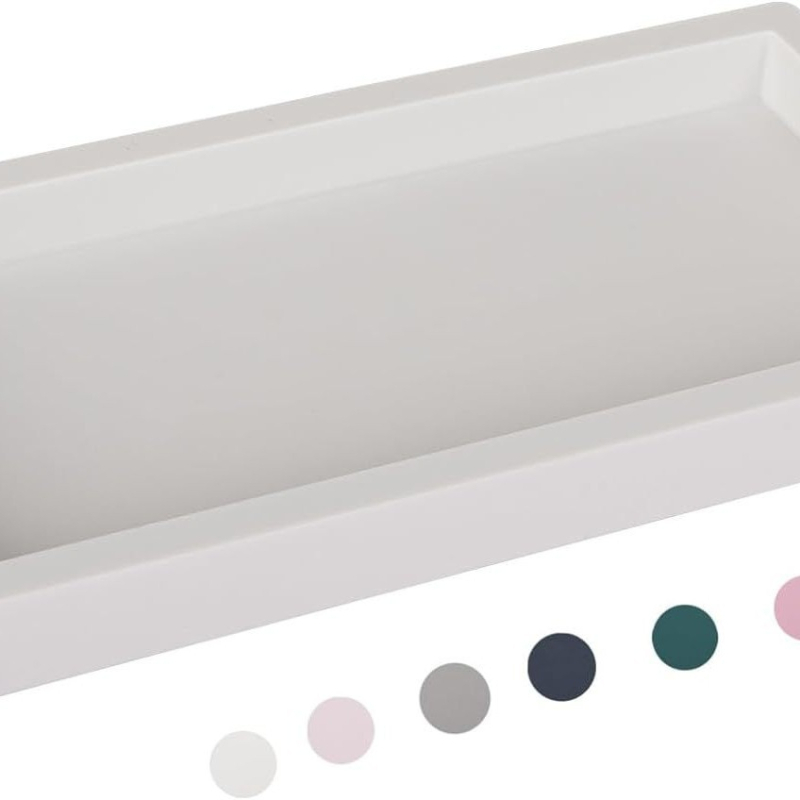 Tavă de depozitare din silicon, tavă de spălare pentru baie, tavă de depozitare convenabilă pentru baie, model de marmură falsă, set de decorare