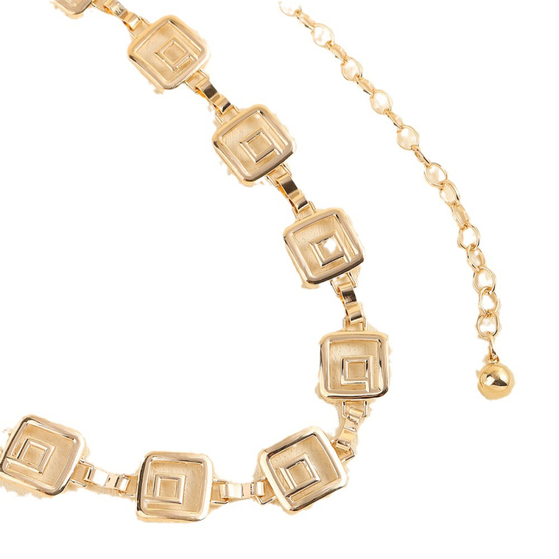 Európai és amerikai, határokon átnyúló fém deréklánc női divatos, egyszerű, mindenhez illő testlánc női nyári ruha kiegészítők övlánc