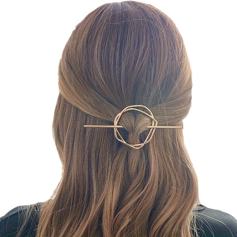 Nauji, paprasti, netaisyklingi, ilgų plaukų segtukai, dvigubos šakutės, lygios metalinės, apvalios.