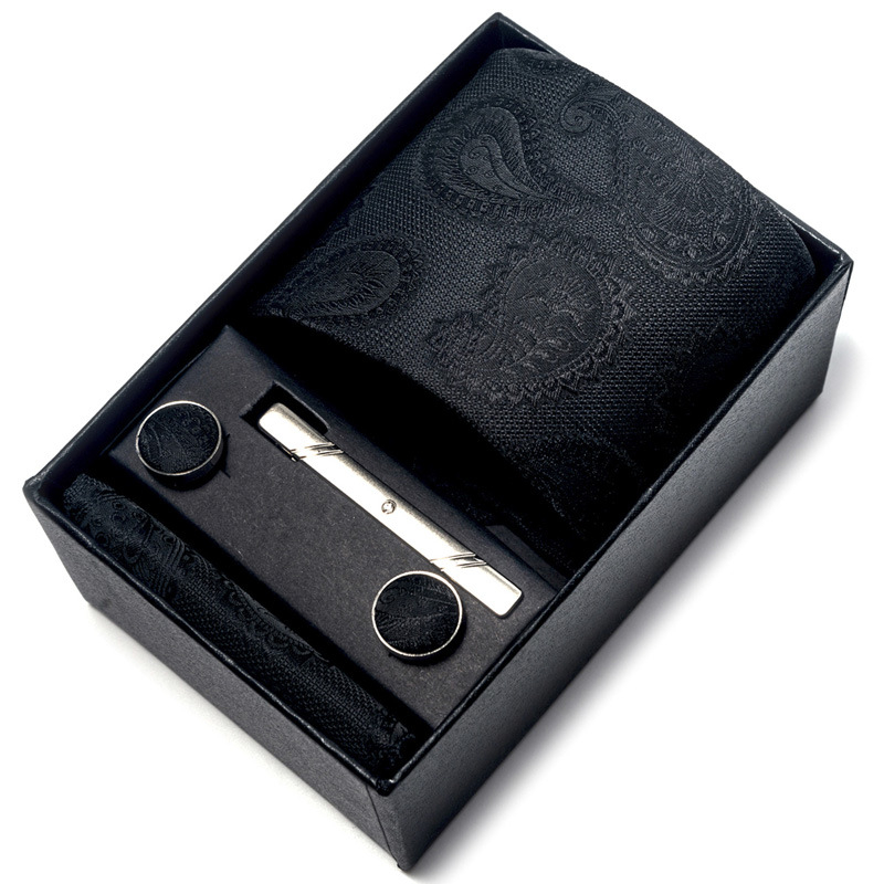 Készleten lévő, gyártótól közvetlenül beszerzett nyakkendő, férfi poliészter selyem fonalfestékkel festett jacquard formális üzleti paisley nyakkendő, nagykereskedelemben raktáron