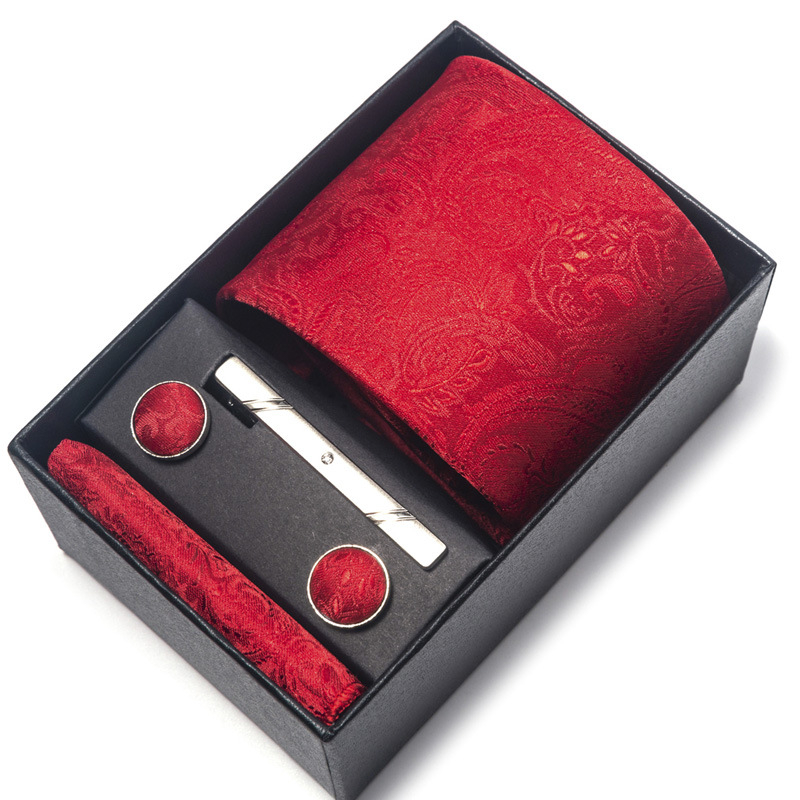 Készleten lévő, gyártótól közvetlenül beszerzett nyakkendő, férfi poliészter selyem fonalfestékkel festett jacquard formális üzleti paisley nyakkendő, nagykereskedelemben raktáron