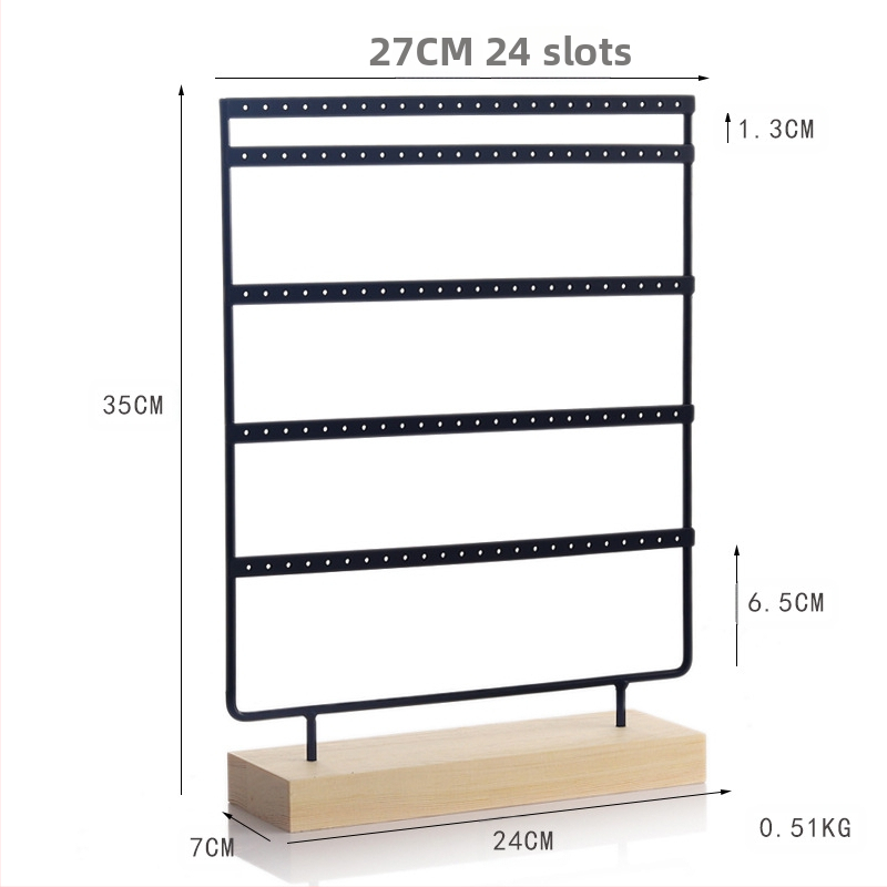 Tömörfa vas fülbevaló állvány háztartási fülbevaló tároló ékszer állvány függő fülbevaló szögek karton kellékek ékszer kijelző állvány