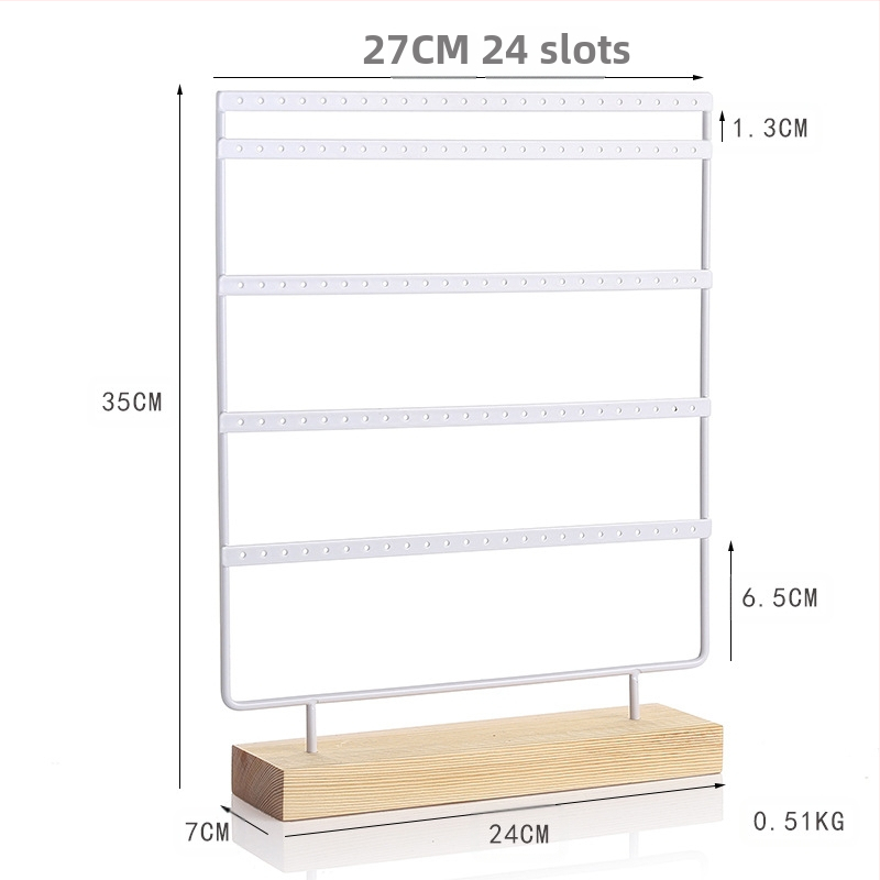 Tömörfa vas fülbevaló állvány háztartási fülbevaló tároló ékszer állvány függő fülbevaló szögek karton kellékek ékszer kijelző állvány