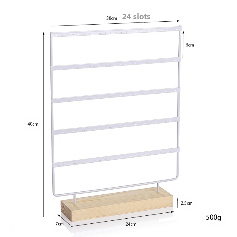 Tömörfa vas fülbevaló állvány háztartási fülbevaló tároló ékszer állvány függő fülbevaló szögek karton kellékek ékszer kijelző állvány