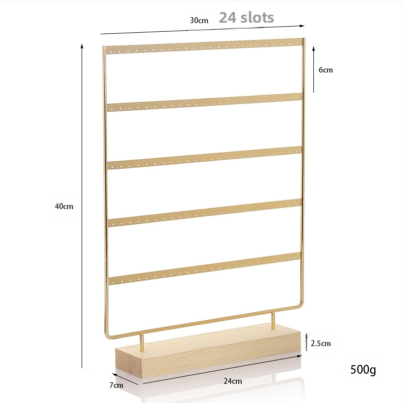 Tömörfa vas fülbevaló állvány háztartási fülbevaló tároló ékszer állvány függő fülbevaló szögek karton kellékek ékszer kijelző állvány