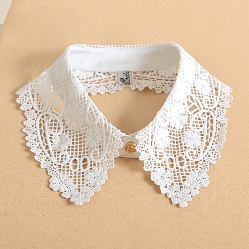 Mindenhez illő kiegészítők női nyári műgallér, csúcskategóriás gallér, fehér csipke kiegészítők, díszgallér