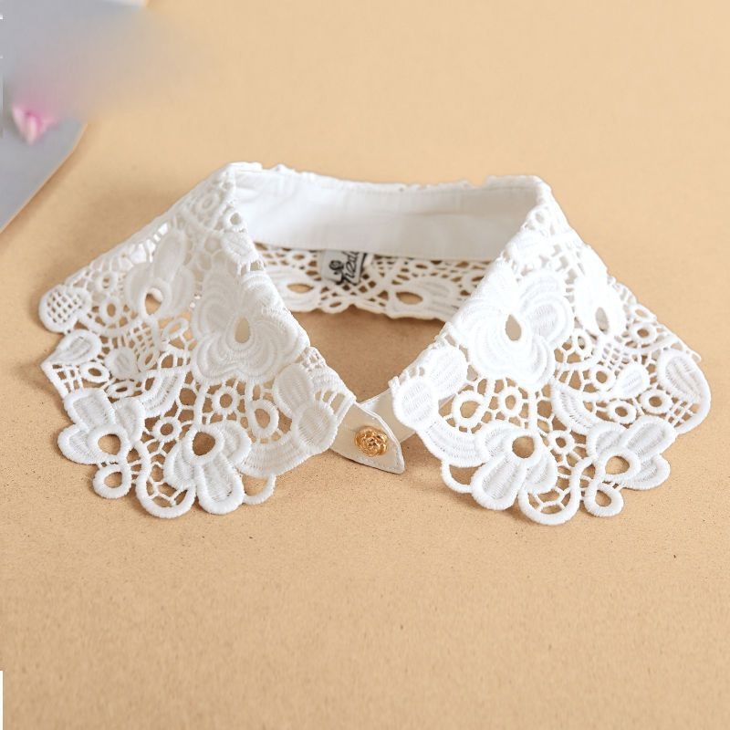 Mindenhez illő kiegészítők női nyári műgallér, csúcskategóriás gallér, fehér csipke kiegészítők, díszgallér