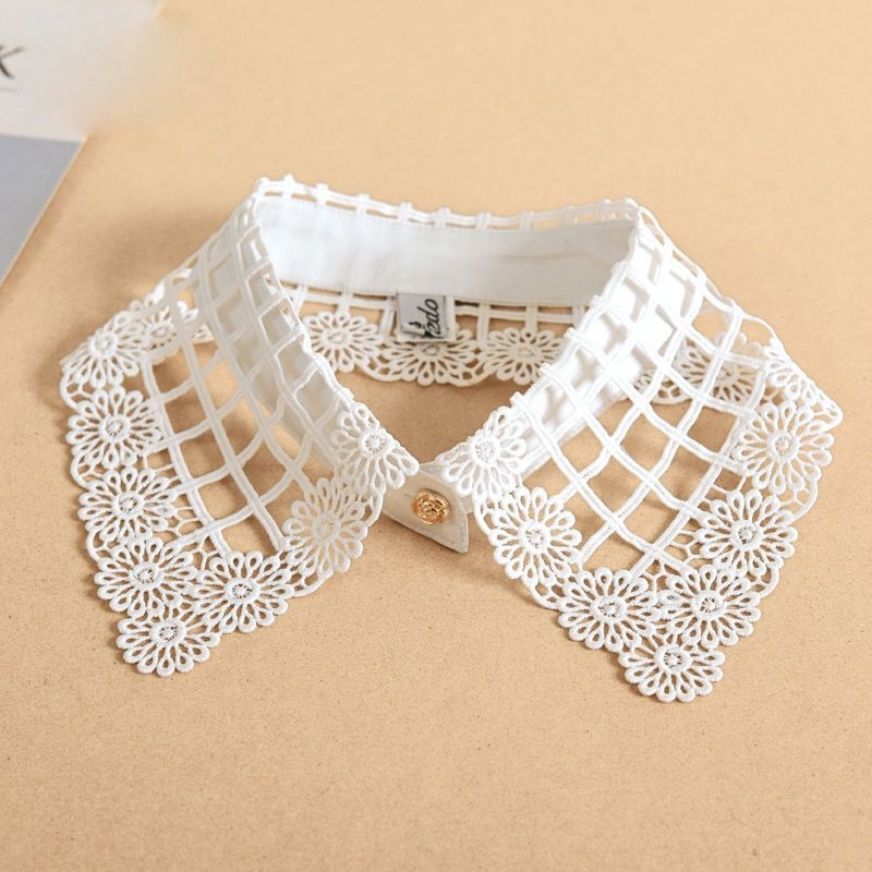 Mindenhez illő kiegészítők női nyári műgallér, csúcskategóriás gallér, fehér csipke kiegészítők, díszgallér