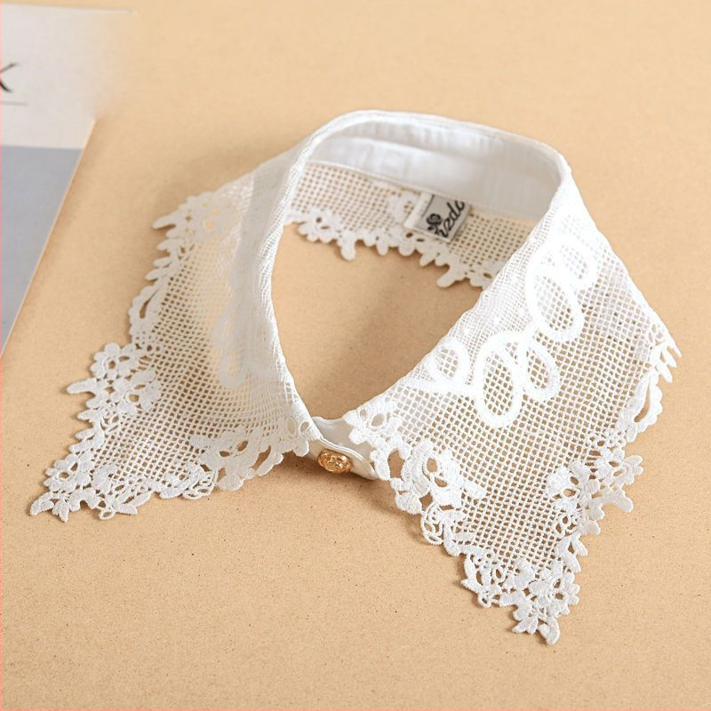 Mindenhez illő kiegészítők női nyári műgallér, csúcskategóriás gallér, fehér csipke kiegészítők, díszgallér