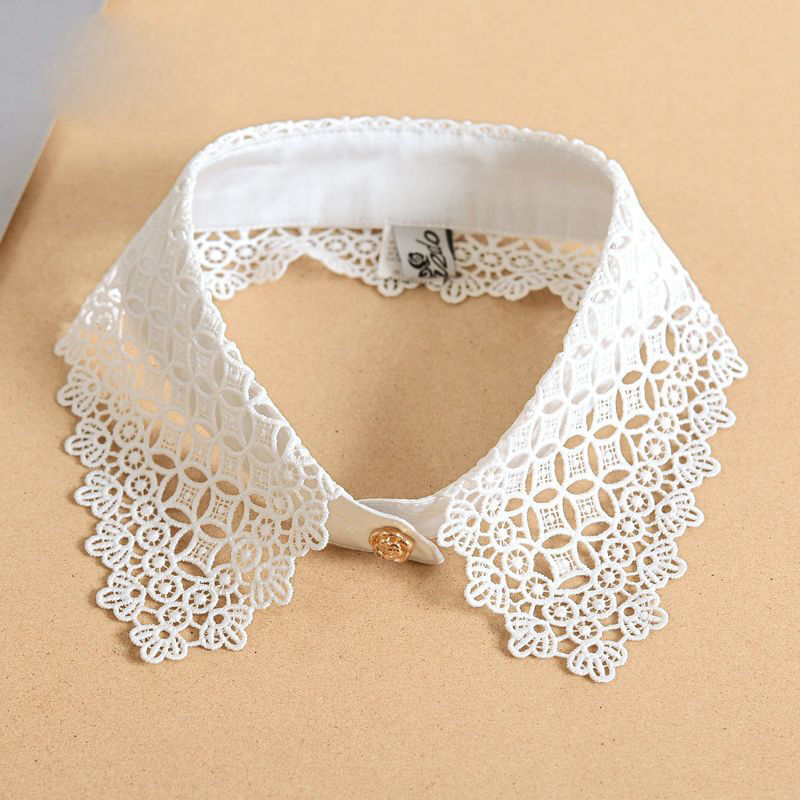 Mindenhez illő kiegészítők női nyári műgallér, csúcskategóriás gallér, fehér csipke kiegészítők, díszgallér