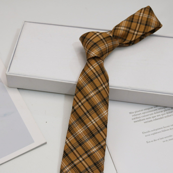 Καρό Κολλέγιο ευέλικτο καλλιτεχνικό βαμβακερό όμορφος πουκάμισο γραβάτα για άνδρες και γυναίκες Ροζ Μπλε κίτρινο