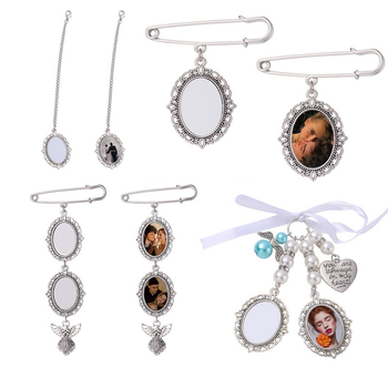 Hőáteresztő csipke bross virág medál üres fém szublimációs ballagási szezon kitűző ajándék