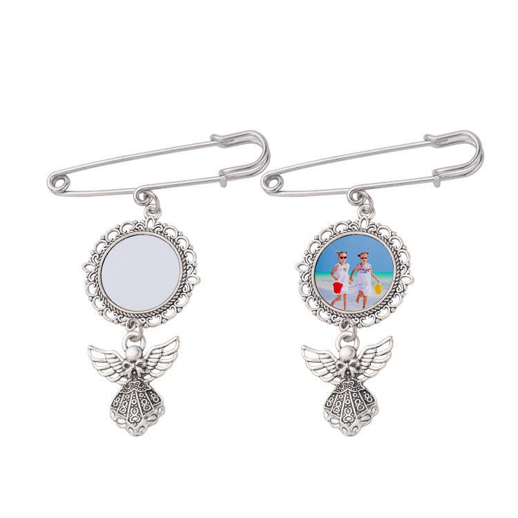 Hőáteresztő csipke bross virág medál üres fém szublimációs ballagási szezon kitűző ajándék