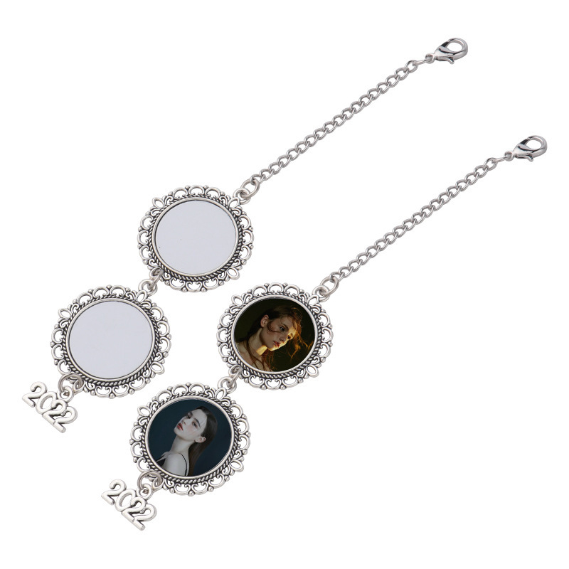 Hőáteresztő csipke bross virág medál üres fém szublimációs ballagási szezon kitűző ajándék