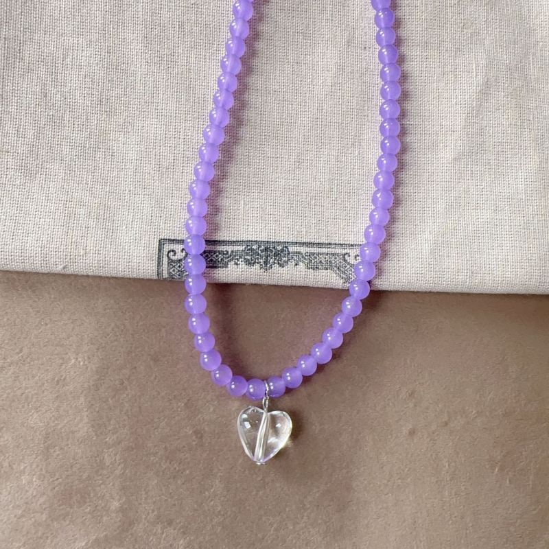 suzyacc kr dél-koreai designer színes kontrasztos szerelmes gyöngyökből készült női nyaklánc 2025 új kulcscsont lánc