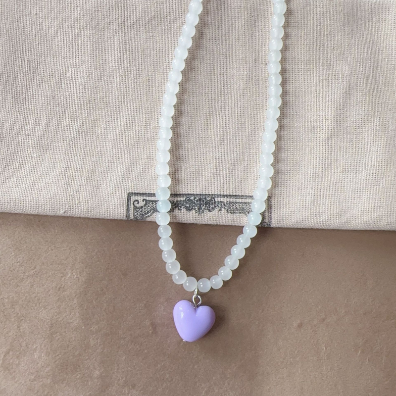 suzyacc kr dél-koreai designer színes kontrasztos szerelmes gyöngyökből készült női nyaklánc 2025 új kulcscsont lánc