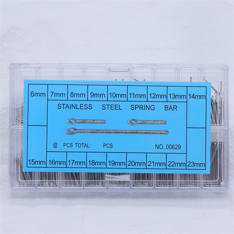 Pulksteņu aksesuāri ar šķelttapu, matadata, volframa tērauda adatas, keramikas siksniņas savienojuma tapa, tērauda josta, fiksēta vārpsta, 6-23 m