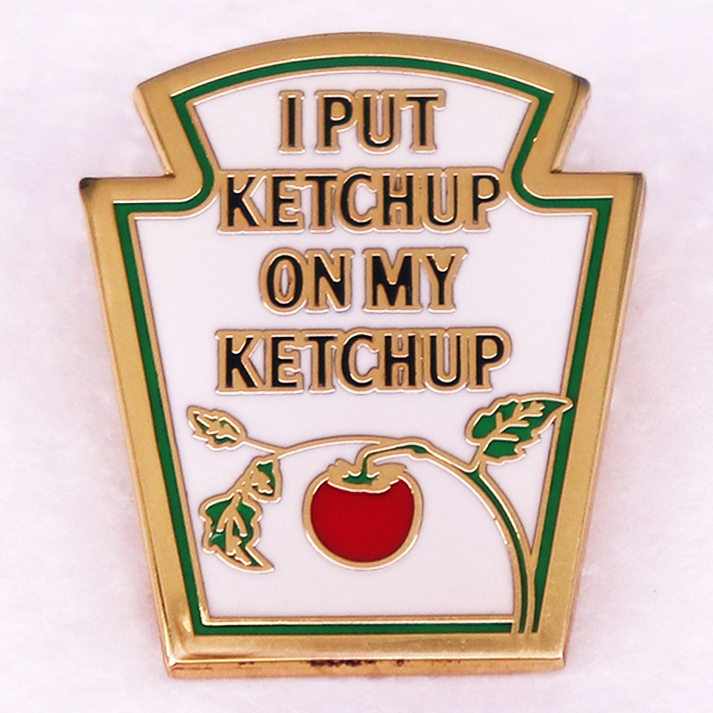 Accesorii pentru insignă cu broșă Ketchup Fun Meme