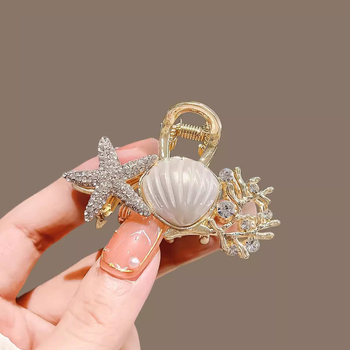 Κλιπ Αστερίας για Κοχύλια, Γυναικείο, Νέο, Μικρό, Κομψό, Κλιπ Καρχαρία για Μαλλιά, Φουρκέτα