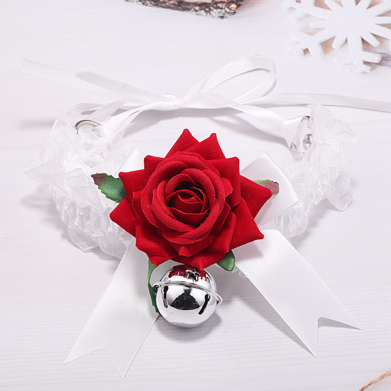 Határokon átnyúló új nyakkiegészítők Cos Red Rose Choker kiváló minőségű nyaklánc gallér nyaklánc nőknek