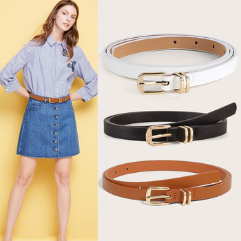 Női kis öv, divatos, egyszerű, sokoldalú, díszes farmeröv, ruha, farmerszoknya, fekete diáköv
