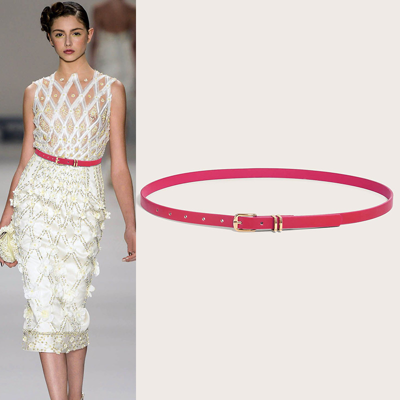 Női kis öv, divatos, egyszerű, sokoldalú, díszes farmeröv, ruha, farmerszoknya, fekete diáköv