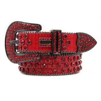 Határokon átnyúló öv férfi és női személyiség hip-hop punk stílusú berakásos, teljes gyémánttal díszített, európai és amerikai új divatos Joker öv nagykereskedelemben