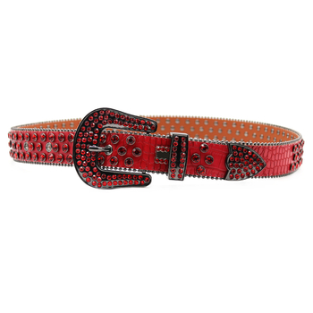 Határokon átnyúló öv férfi és női személyiség hip-hop punk stílusú berakásos, teljes gyémánttal díszített, európai és amerikai új divatos Joker öv nagykereskedelemben